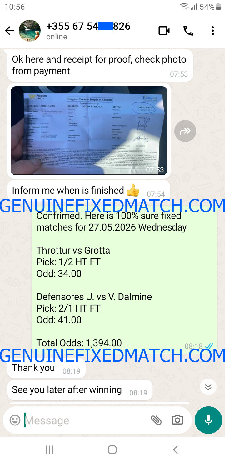 Get Fixed Matches 100% Sure