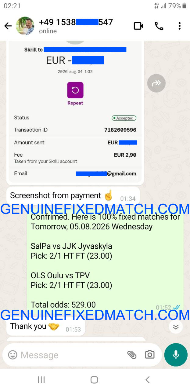 BUY FIXED MATCHES 100% SURE
