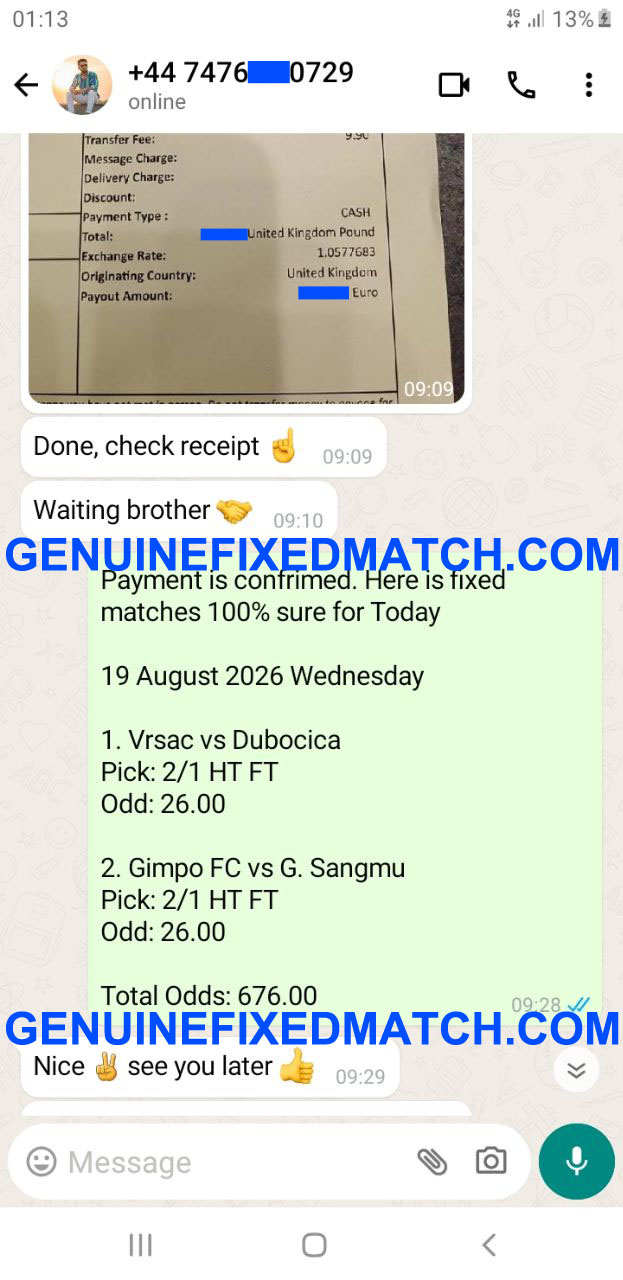 Fixed Match 100% Sure