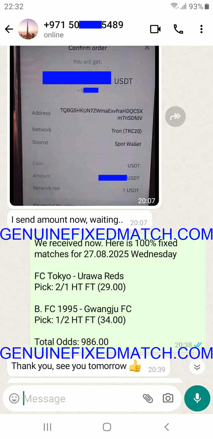 Buy Fixed Matches 100% Sure