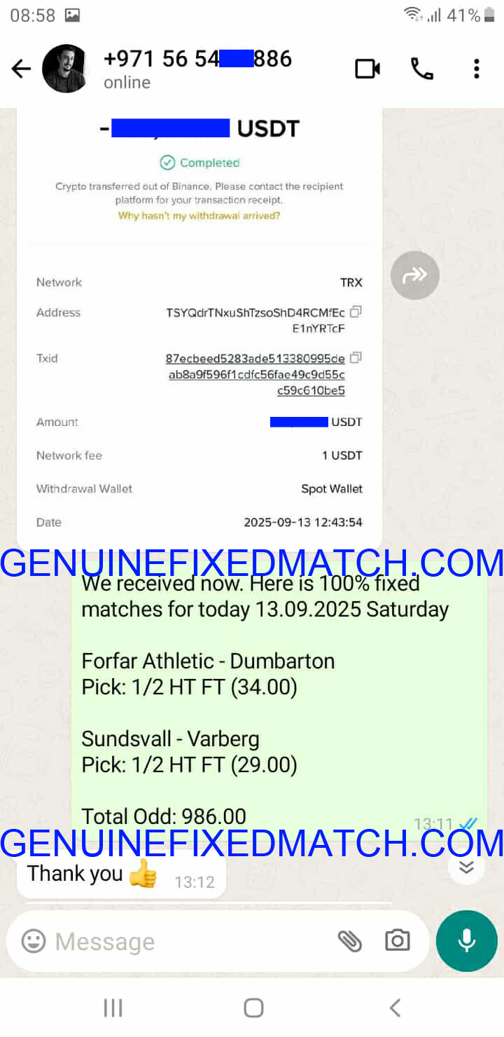 Correct Score Fixed Matches