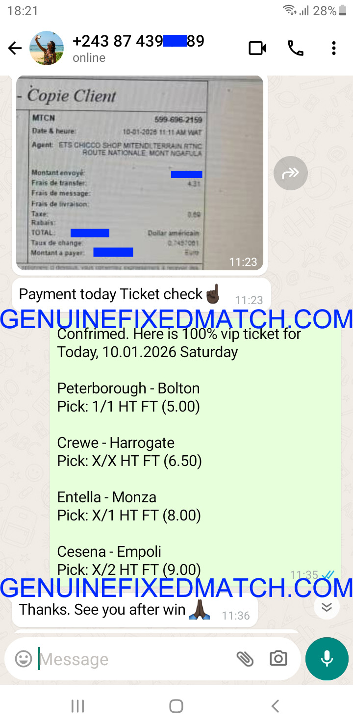 Fixed Matches 100% Sure