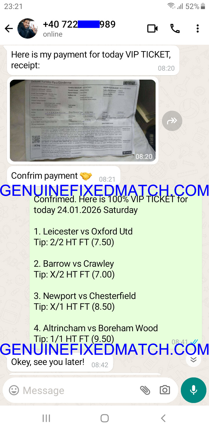 Fixed Matches 100% Sure