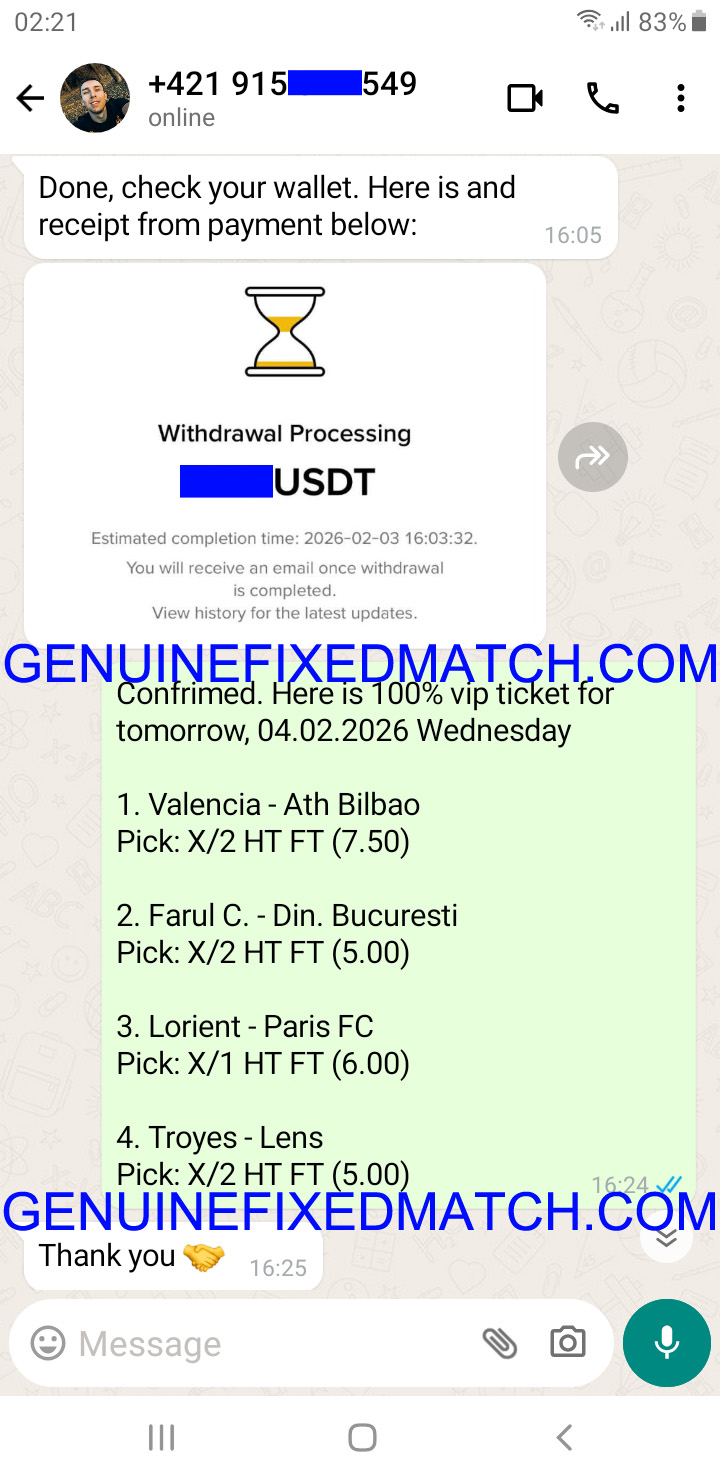 Fixed Match Today 100% Sure