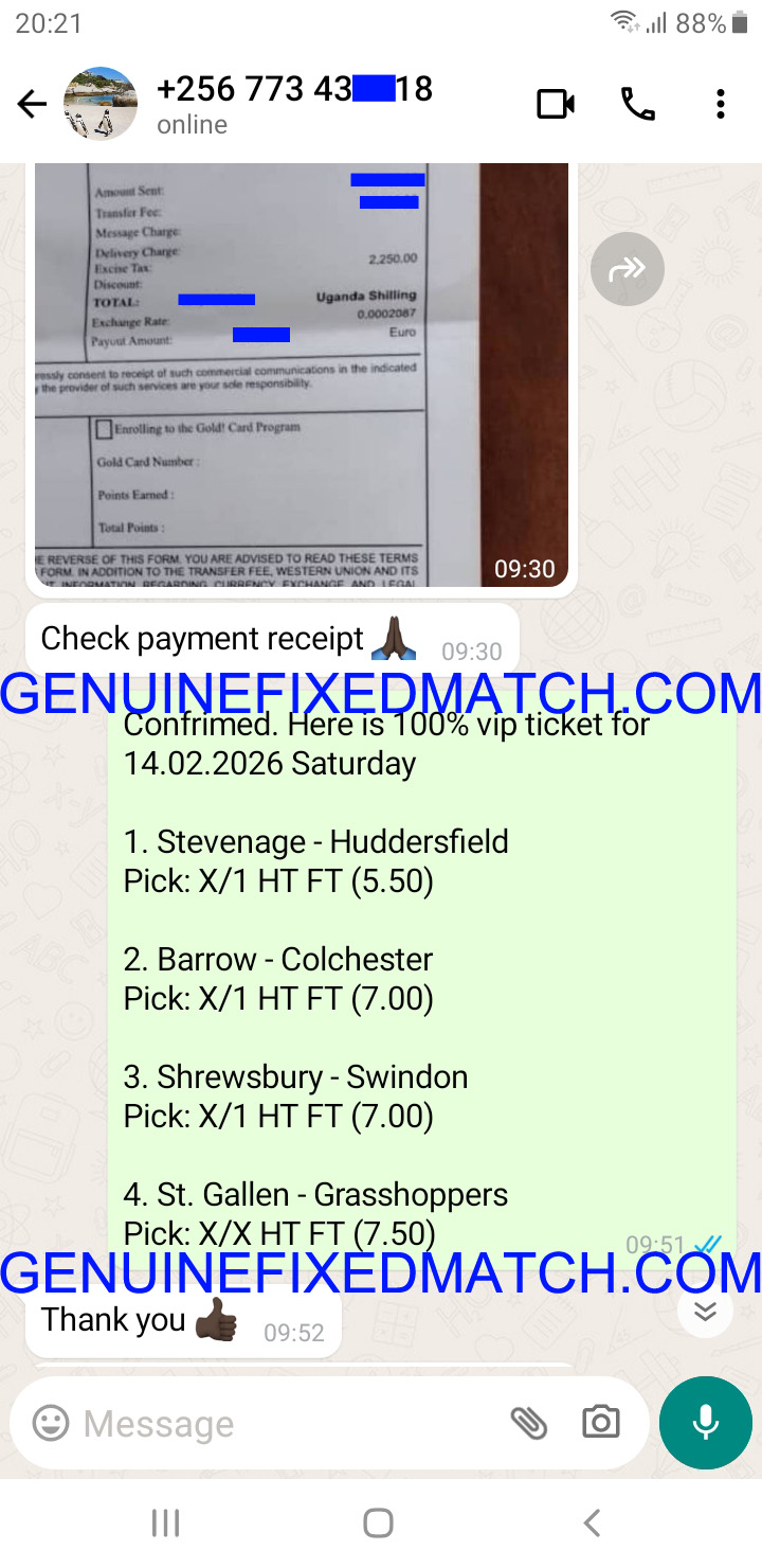 Fixed Match Today 100% Sure