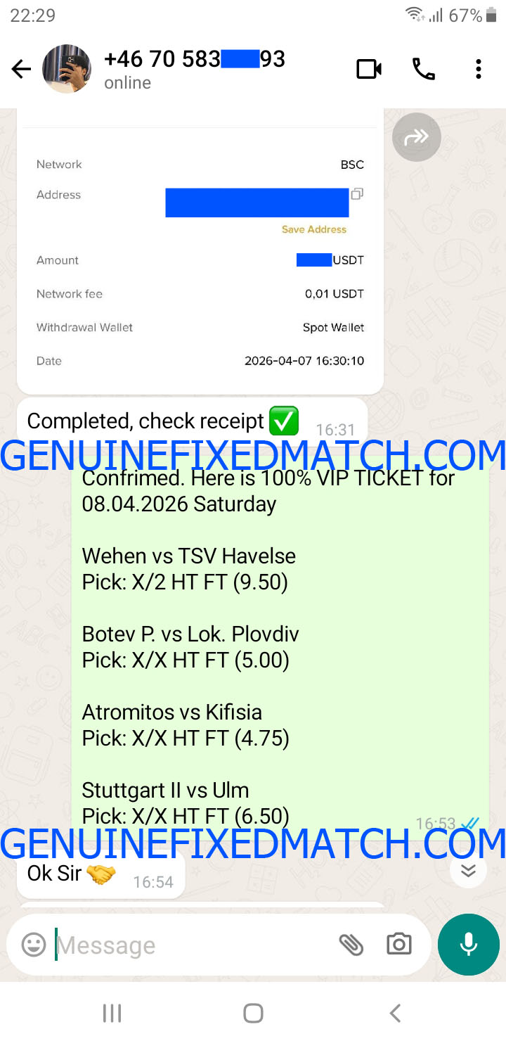 Buy 100% Sure Fixed Matches