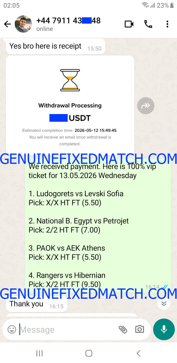 Correct Score Fixed Match