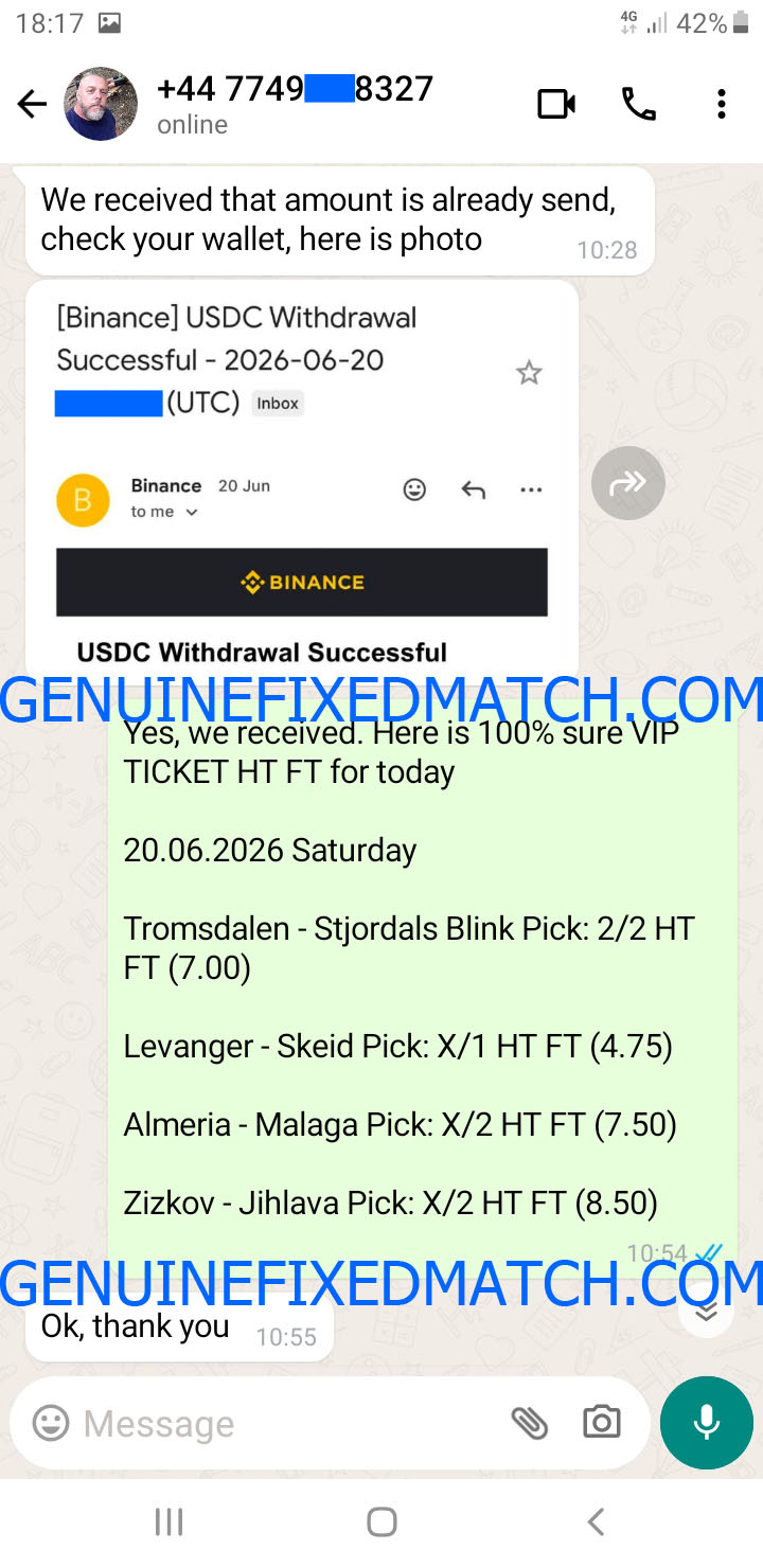 Correct Score Fixed Match