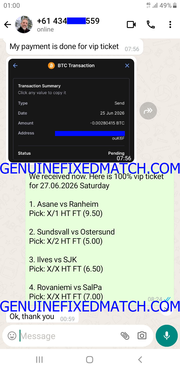 Fixed Matches