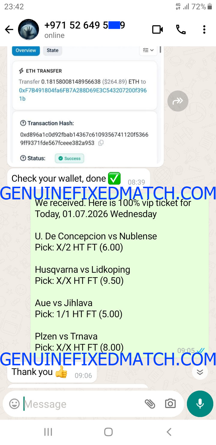 Fixed Match 100% Sure