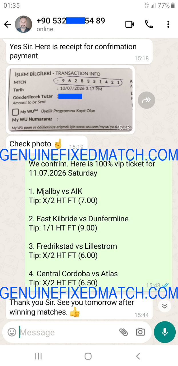 Daily Fixed Matches 100% Sure