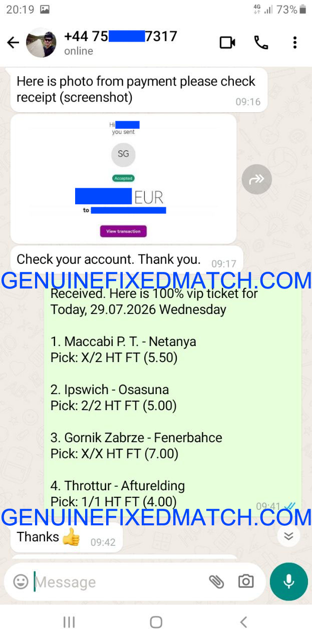 Correct Score Match