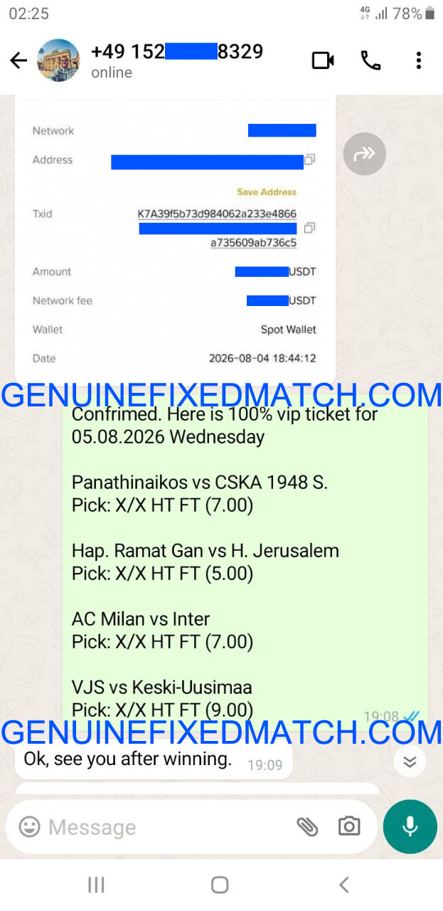BUY FIXED MATCHES 100% SURE