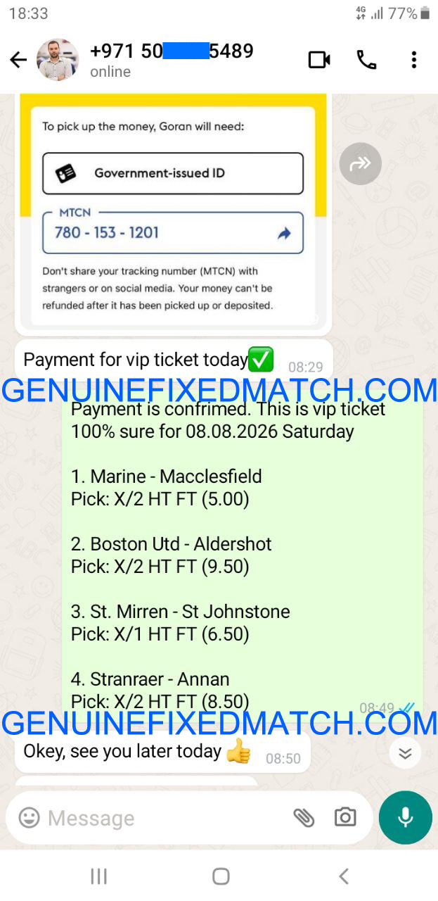 Correct Fixed Matches