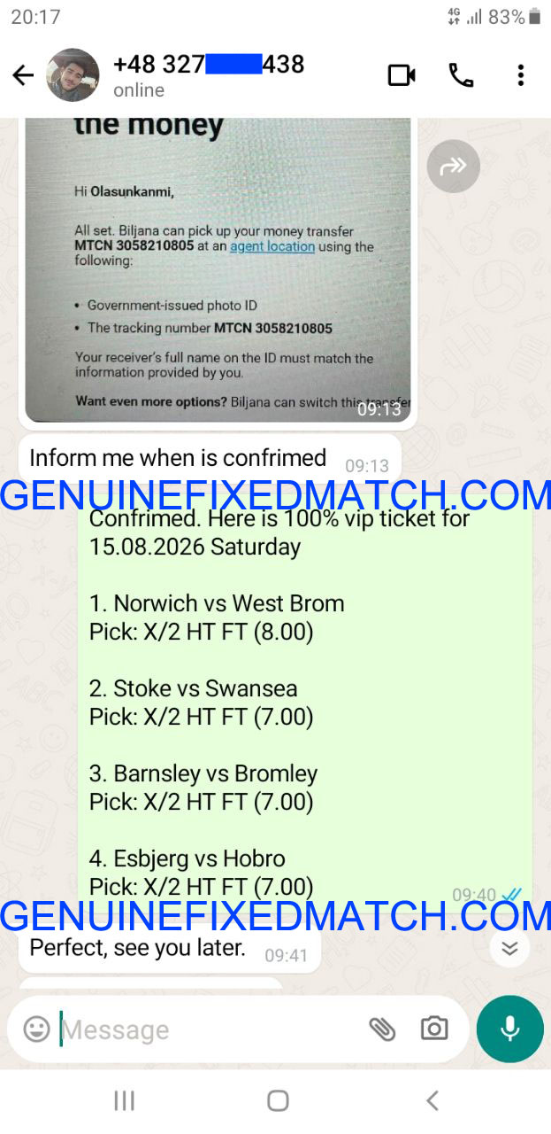 Correct Score Fixed Match