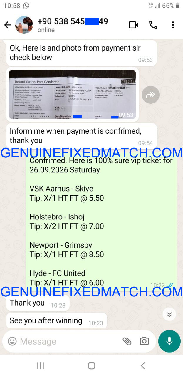 Fixed Match 100% Sure