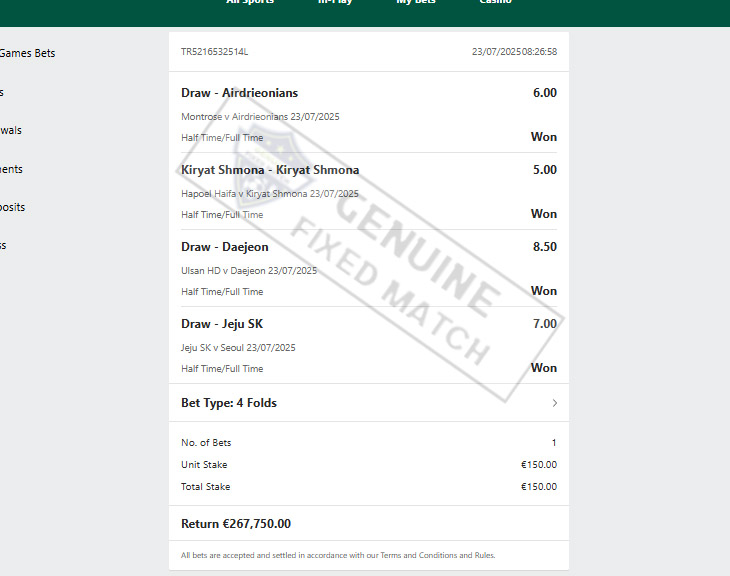 Free Soccer Fixed Match