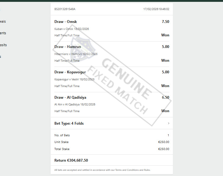 Fixed Match 100% Sure