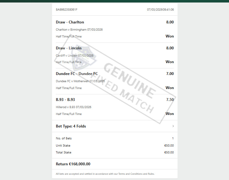 Fixed Match 100% Sure