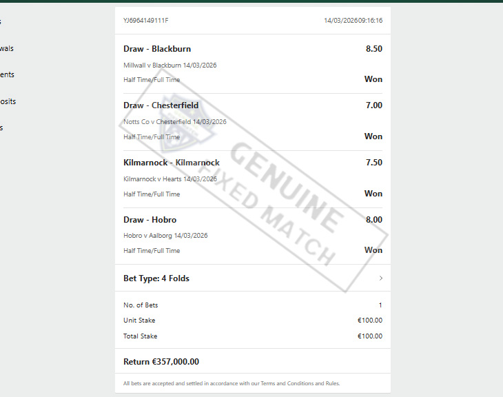 Fixed Match 100% Sure