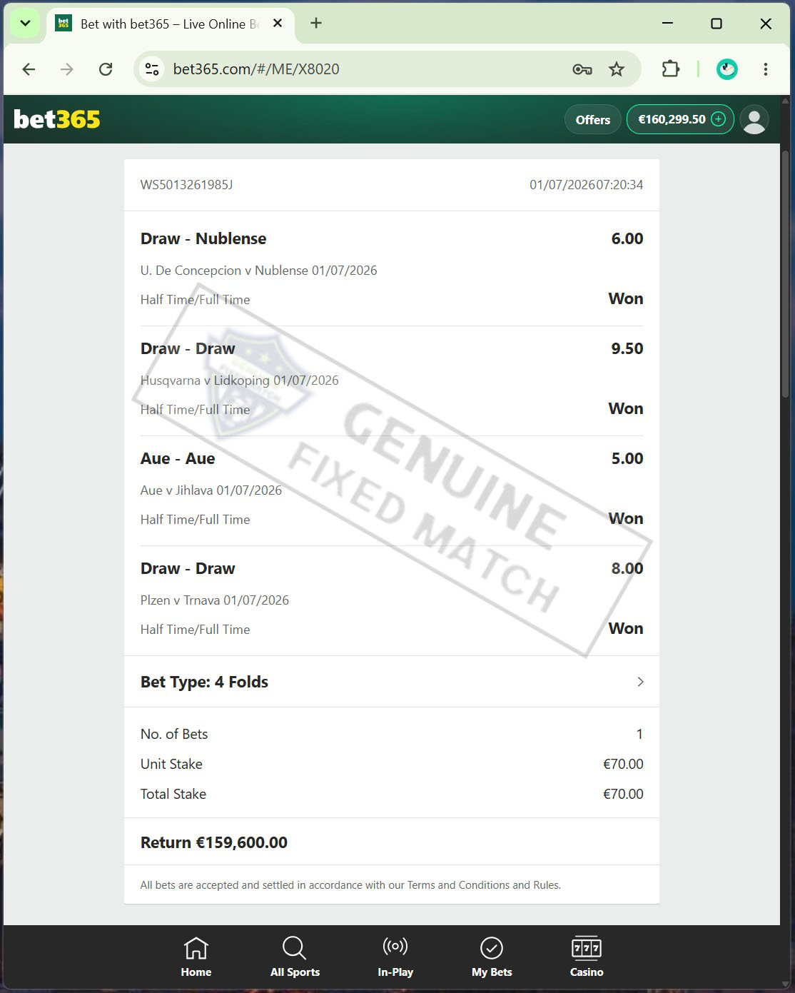 Football Fixed Match