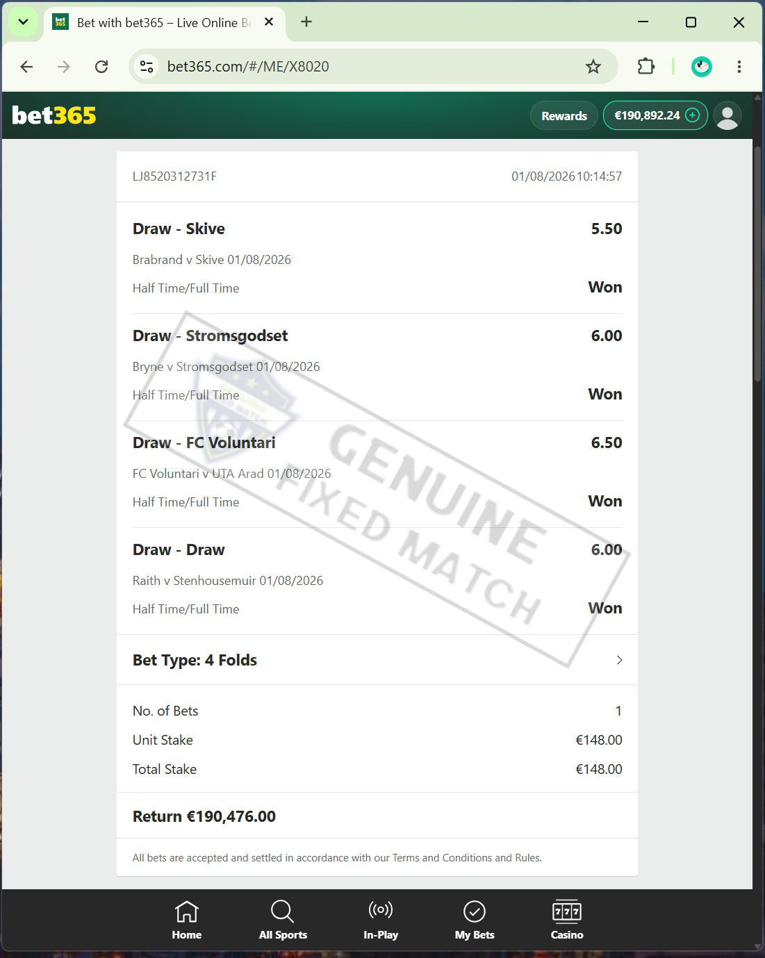 Fixed Matches 100 Sure